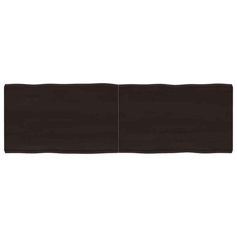 vidaXL Επιφ Τραπεζιού Αν Καφέ 160x50x(2-6)εκ.Ακατέργ. Μασίφ Ξύλο Δρυός