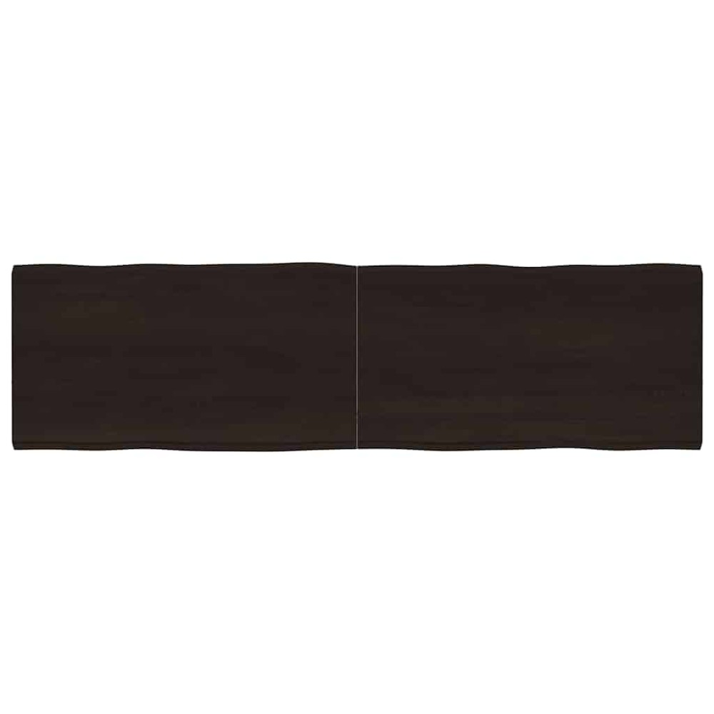 vidaXL Επιφ Τραπεζιού Αν Καφέ 180x50x(2-4)εκ.Ακατέργ. Μασίφ Ξύλο Δρυός