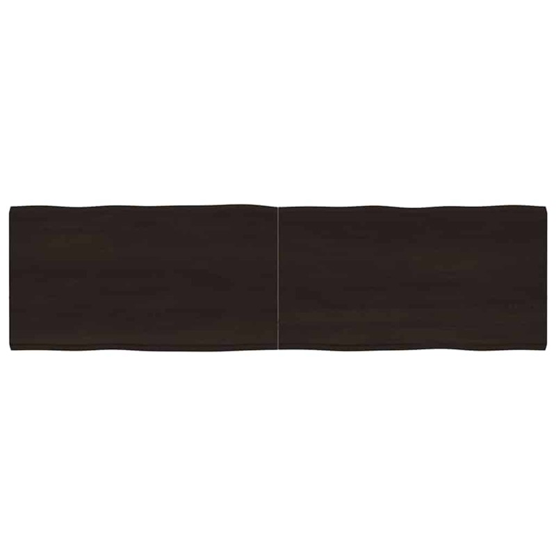 vidaXL Επιφ Τραπεζιού Αν Καφέ 180x50x(2-4)εκ.Ακατέργ. Μασίφ Ξύλο Δρυός