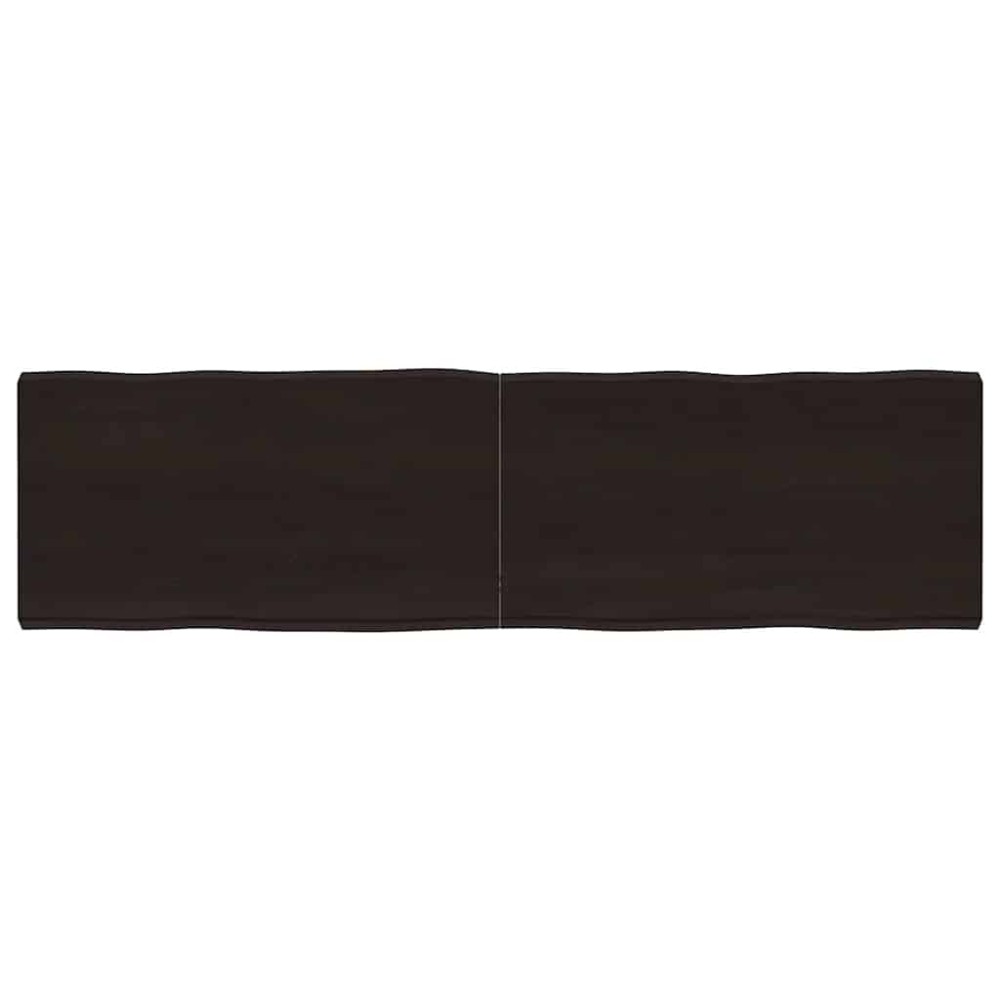 vidaXL Επιφ Τραπεζιού Αν Καφέ 180x50x(2-6)εκ.Ακατέργ. Μασίφ Ξύλο Δρυός