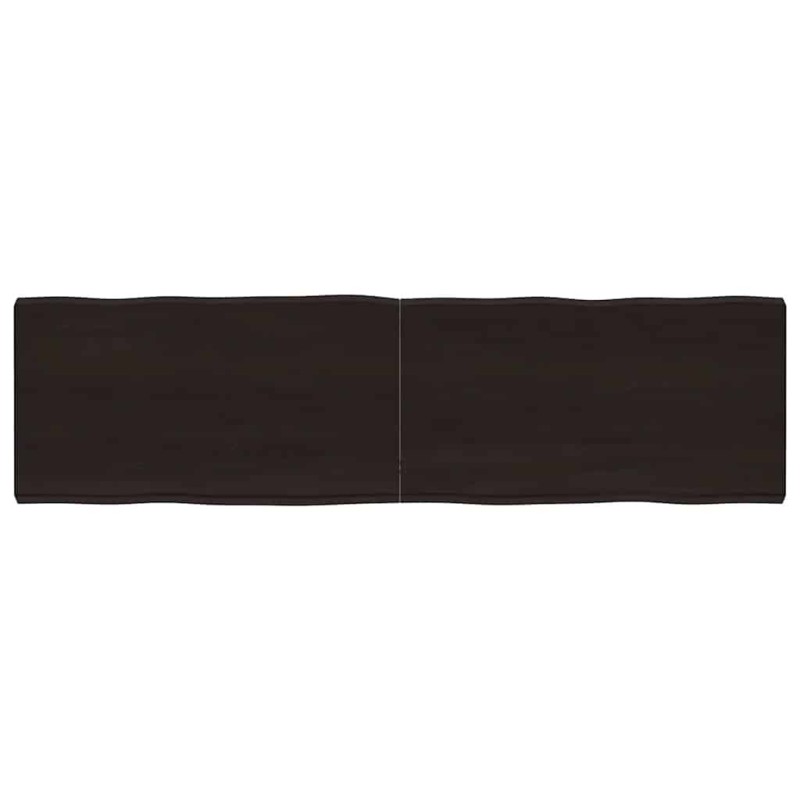 vidaXL Επιφ Τραπεζιού Αν Καφέ 180x50x(2-6)εκ.Ακατέργ. Μασίφ Ξύλο Δρυός