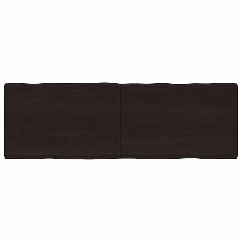 vidaXL Επιφ Τραπεζιού Αν Καφέ 180x60x(2-4)εκ.Ακατέργ. Μασίφ Ξύλο Δρυός