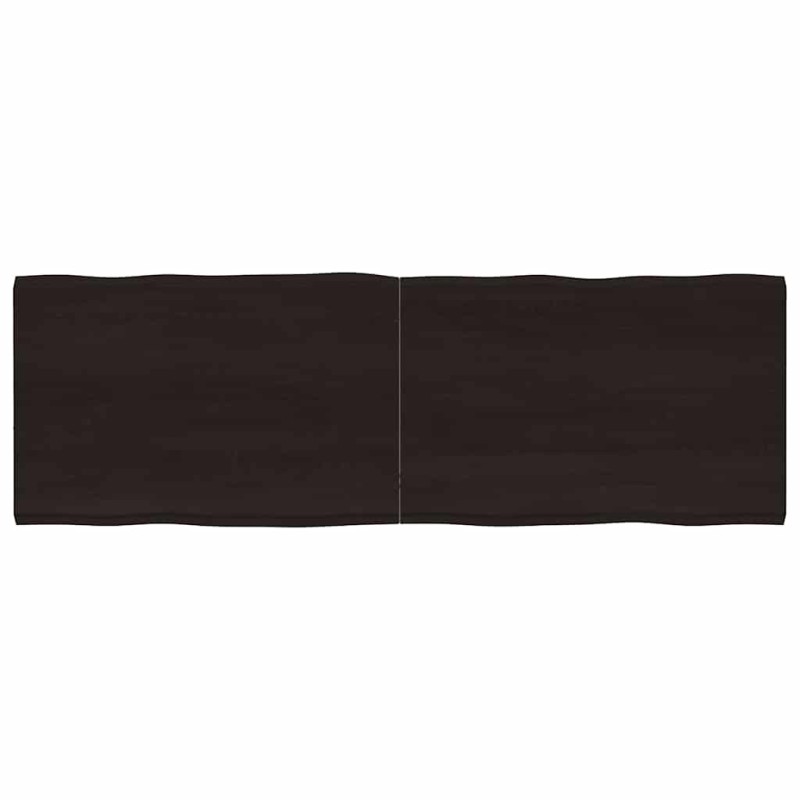 vidaXL Επιφ Τραπεζιού Αν Καφέ 180x60x(2-4)εκ.Ακατέργ. Μασίφ Ξύλο Δρυός