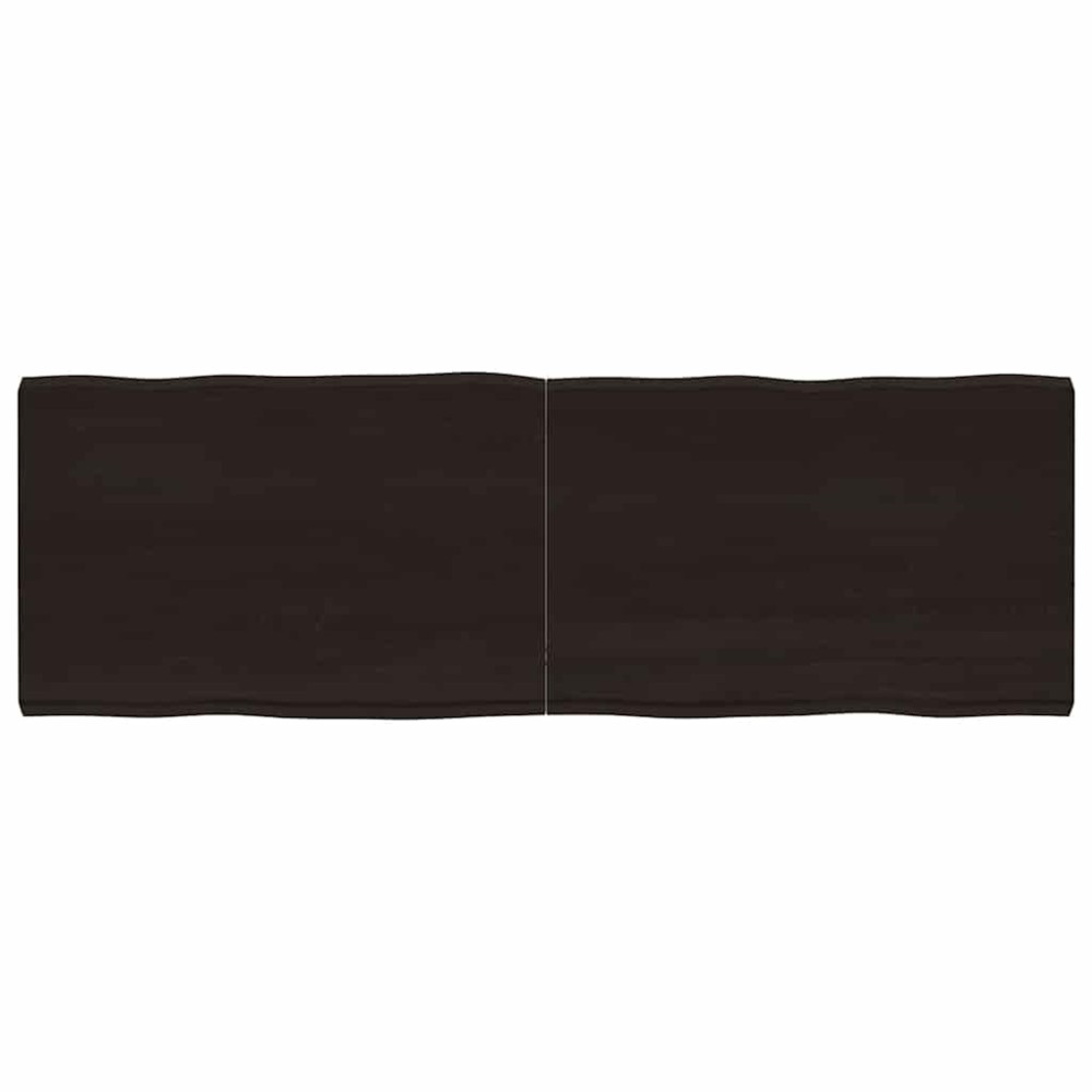 vidaXL Επιφ Τραπεζιού Αν Καφέ 180x60x(2-6)εκ.Ακατέργ. Μασίφ Ξύλο Δρυός