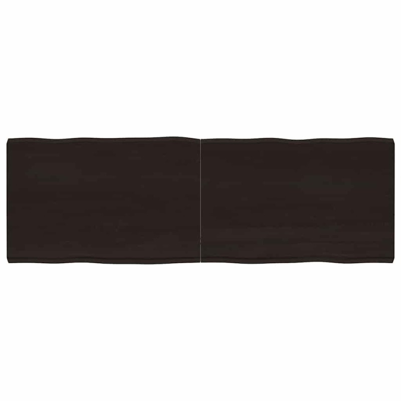 vidaXL Επιφ Τραπεζιού Αν Καφέ 180x60x(2-6)εκ.Ακατέργ. Μασίφ Ξύλο Δρυός