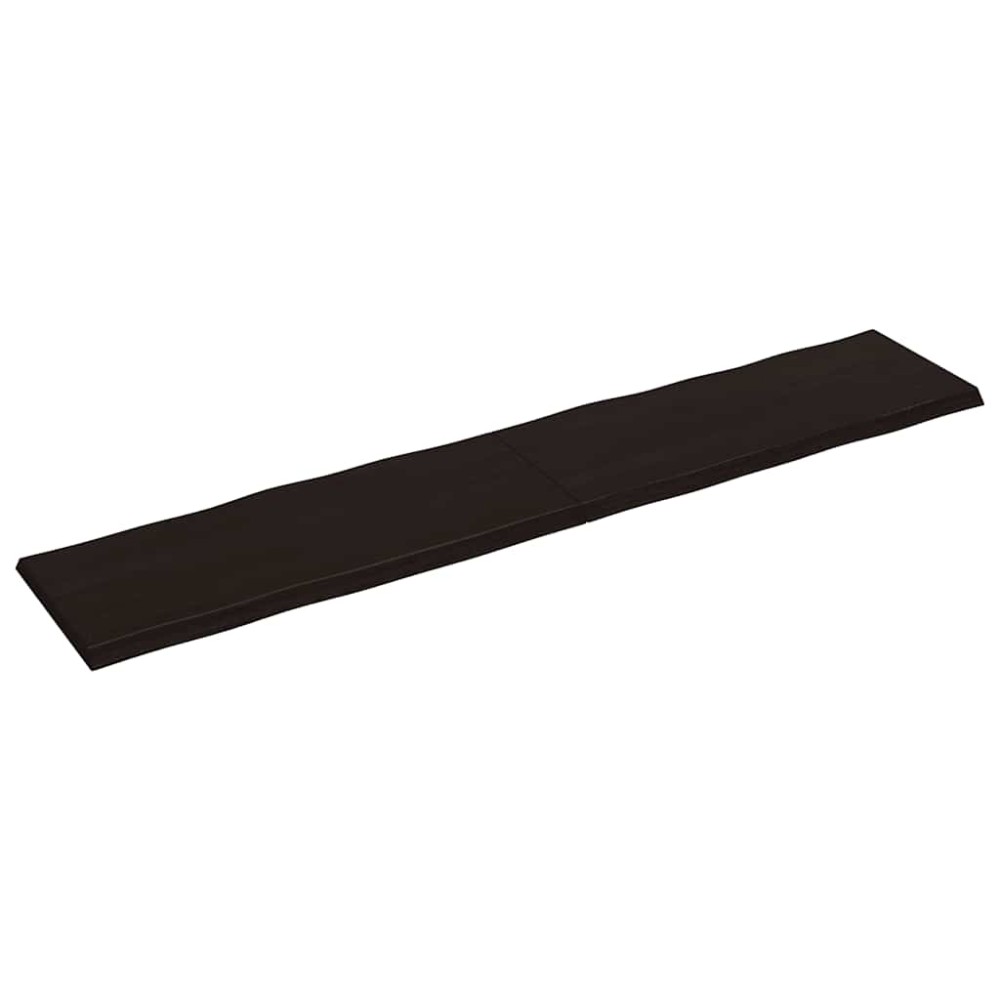 vidaXL Επιφ Τραπεζιού Αν Καφέ 200x40x(2-4)εκ.Ακατέργ. Μασίφ Ξύλο Δρυός