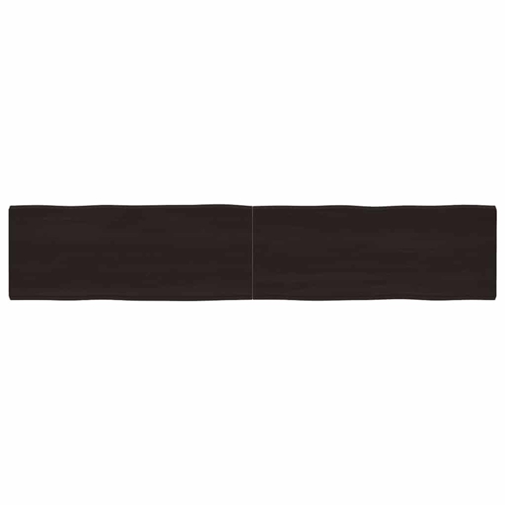 vidaXL Επιφ Τραπεζιού Αν Καφέ 200x40x(2-4)εκ.Ακατέργ. Μασίφ Ξύλο Δρυός