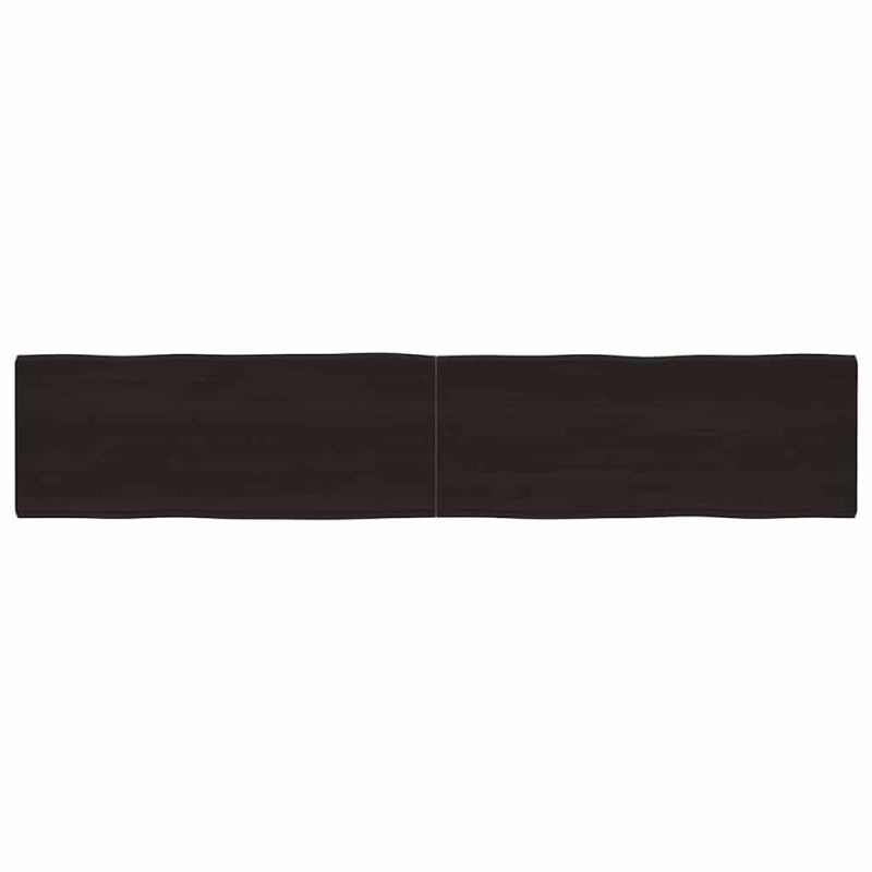 vidaXL Επιφ Τραπεζιού Αν Καφέ 200x40x(2-4)εκ.Ακατέργ. Μασίφ Ξύλο Δρυός
