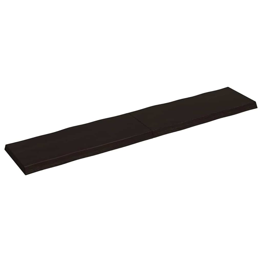 vidaXL Επιφ Τραπεζιού Αν Καφέ 200x40x(2-6)εκ.Ακατέργ. Μασίφ Ξύλο Δρυός