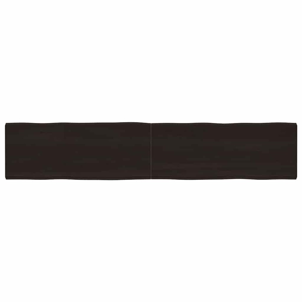 vidaXL Επιφ Τραπεζιού Αν Καφέ 200x40x(2-6)εκ.Ακατέργ. Μασίφ Ξύλο Δρυός