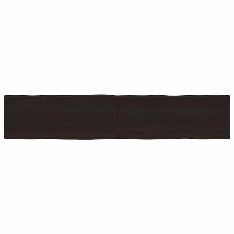 vidaXL Επιφ Τραπεζιού Αν Καφέ 200x40x(2-6)εκ.Ακατέργ. Μασίφ Ξύλο Δρυός