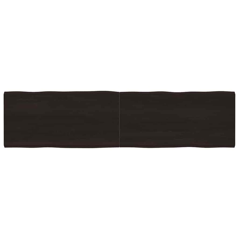 vidaXL Επιφ Τραπεζιού Αν Καφέ 200x50x(2-6)εκ.Ακατέργ. Μασίφ Ξύλο Δρυός