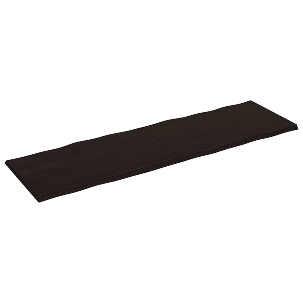 vidaXL Επιφ Τραπεζιού Αν Καφέ 200x60x(2-4)εκ.Ακατέργ. Μασίφ Ξύλο Δρυός