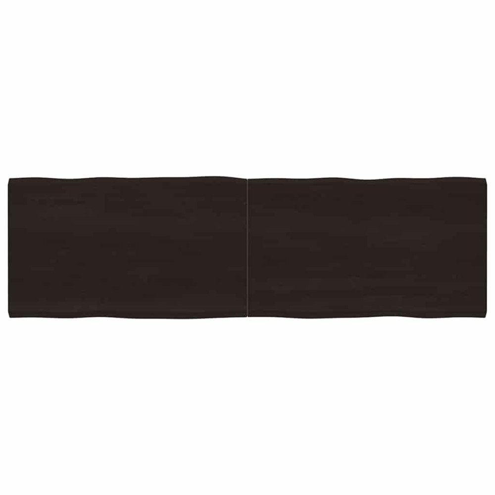 vidaXL Επιφ Τραπεζιού Αν Καφέ 200x60x(2-4)εκ.Ακατέργ. Μασίφ Ξύλο Δρυός