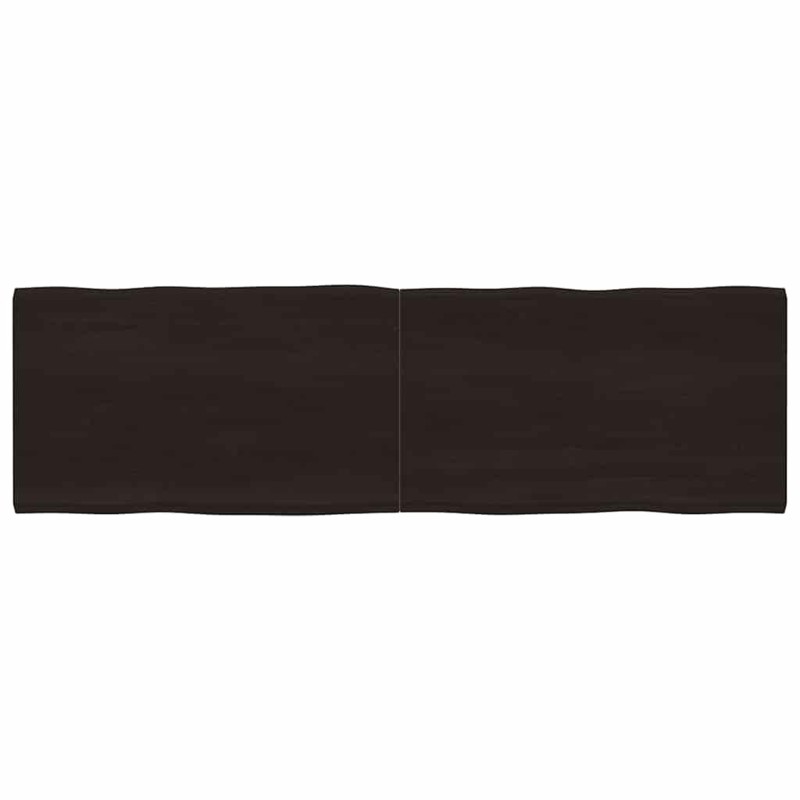 vidaXL Επιφ Τραπεζιού Αν Καφέ 200x60x(2-4)εκ.Ακατέργ. Μασίφ Ξύλο Δρυός