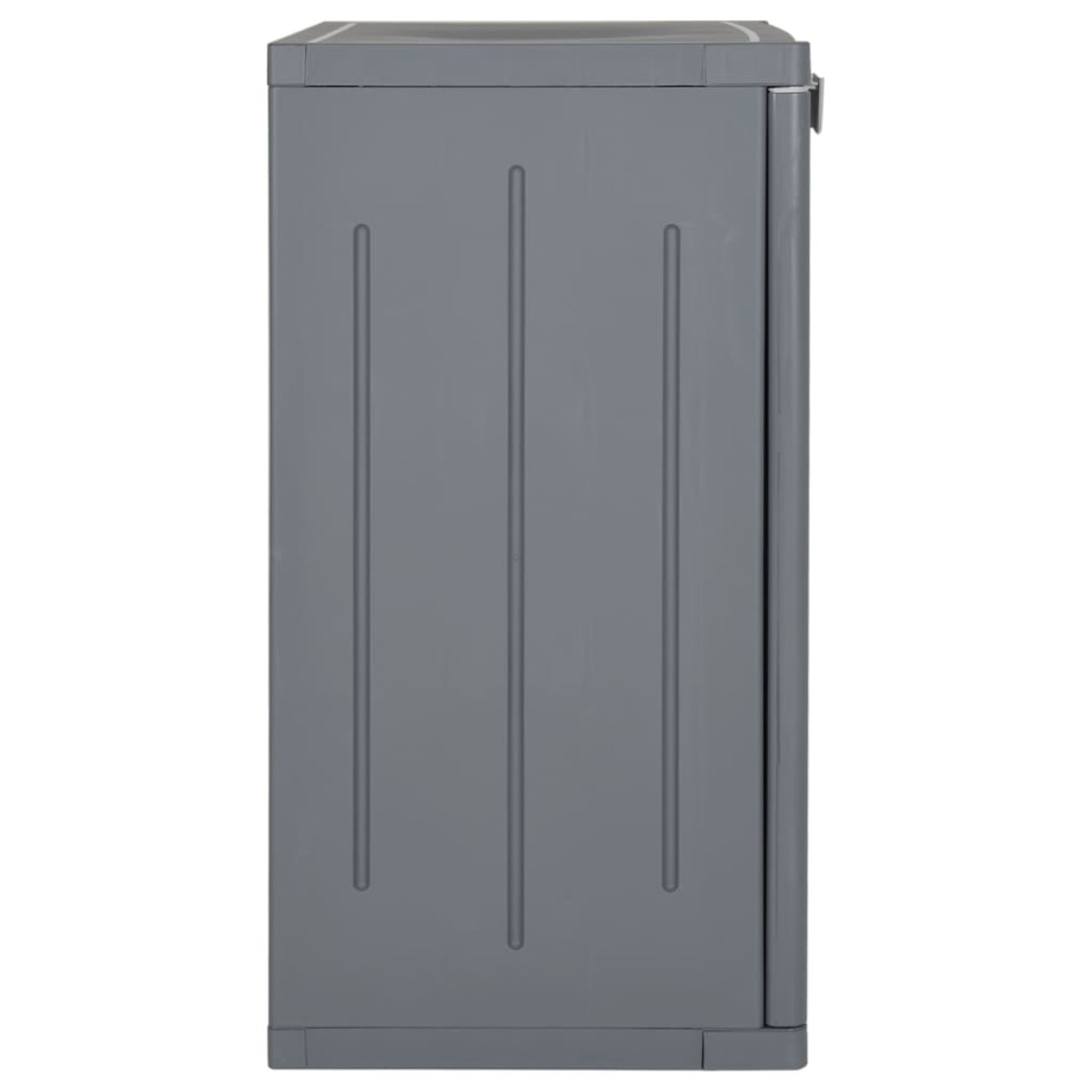 vidaXL Ντουλάπι Αποθήκευσης Κήπου Γκρι 65x45x88 εκ. από Ρατάν PP