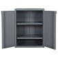 vidaXL Ντουλάπι Αποθήκευσης Κήπου Γκρι 65x45x88 εκ. από Ρατάν PP