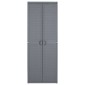 vidaXL Ντουλάπι Αποθήκευσης Κήπου Γκρι 65x45x172 εκ. από Ρατάν PP