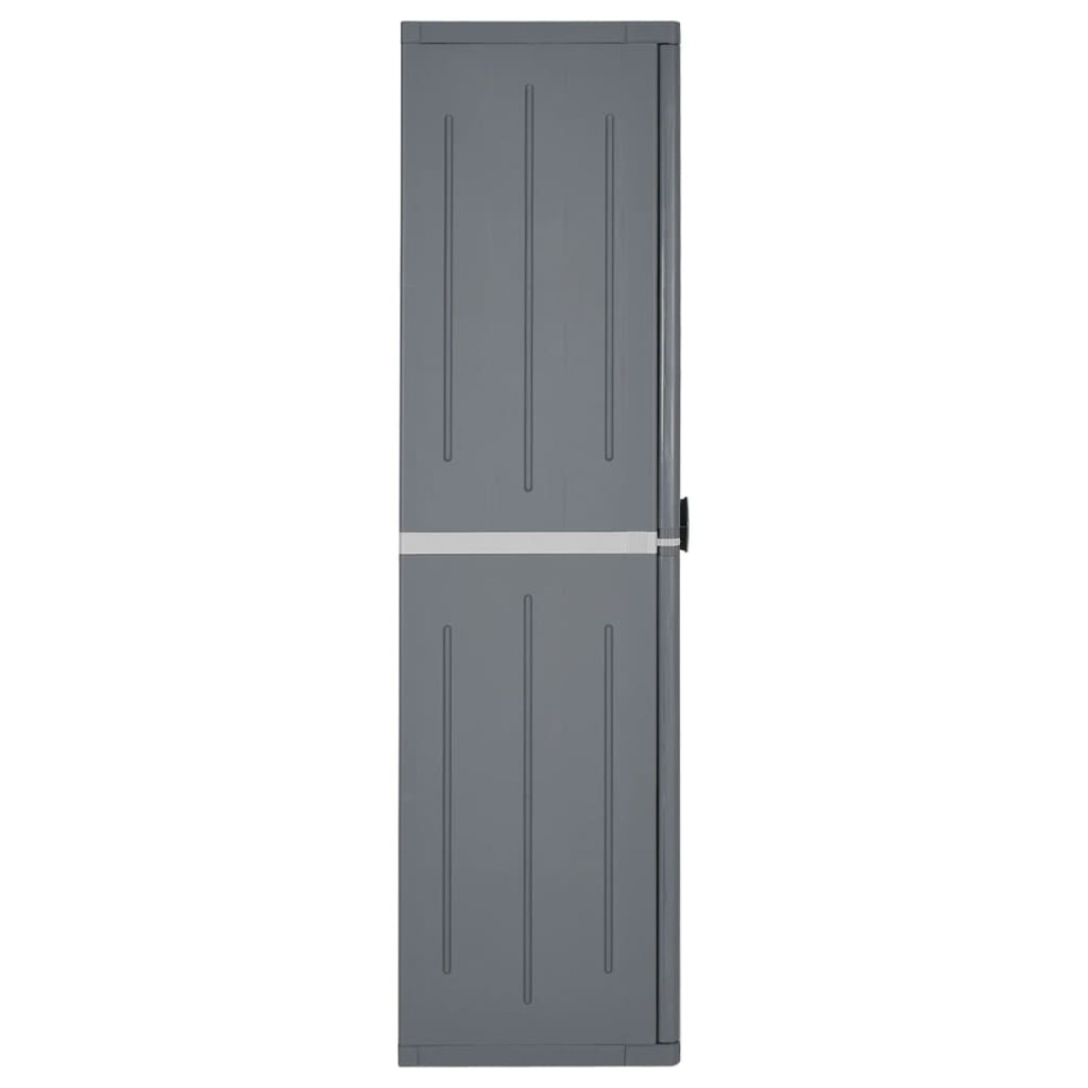 vidaXL Ντουλάπι Αποθήκευσης Κήπου Γκρι 65x45x172 εκ. από Ρατάν PP