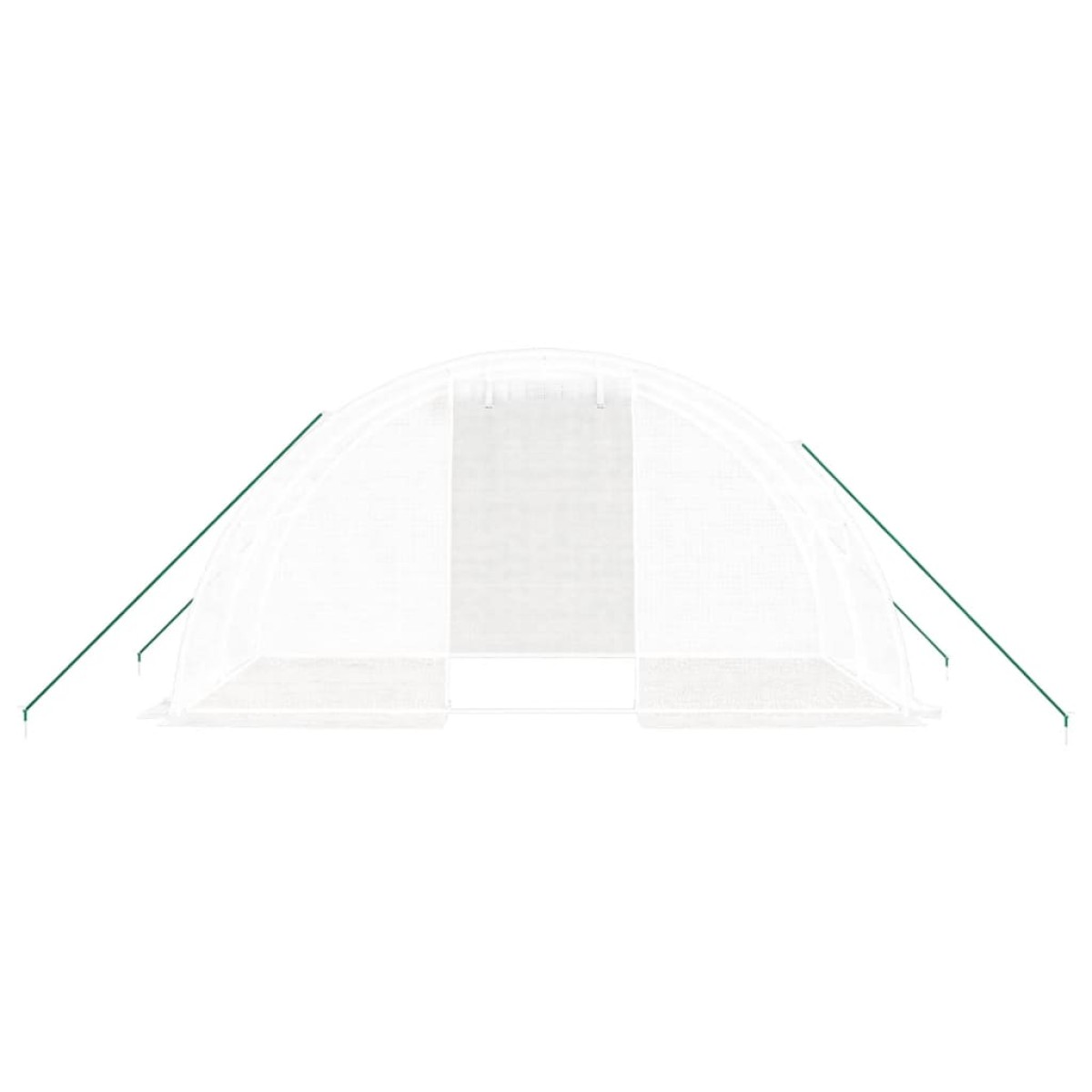 vidaXL Θερμοκήπιο με Ατσάλινο Πλαίσιο Λευκό 8 μ² 4 x 2 x 2 μ.