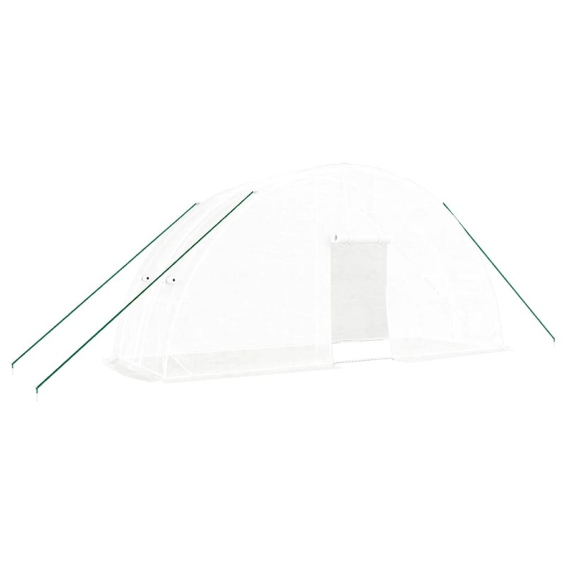 vidaXL Θερμοκήπιο με Ατσάλινο Πλαίσιο Λευκό 12 μ² 6 x 2 x 2,85 μ.