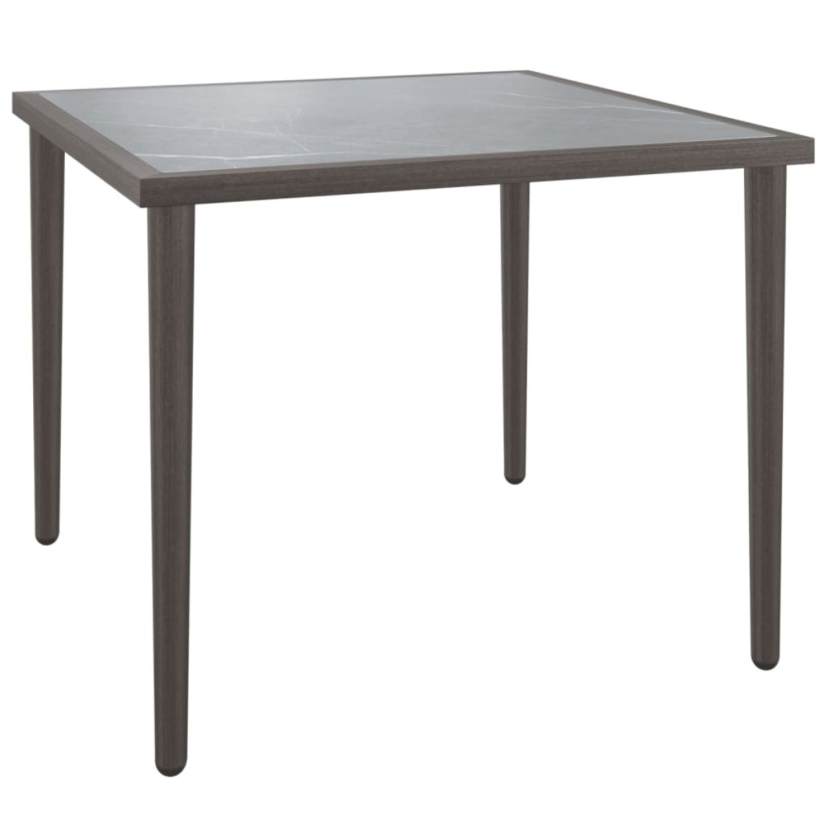 vidaXL Τραπέζι Κήπου Γκρι 48x48x37 εκ. Ατσάλινο