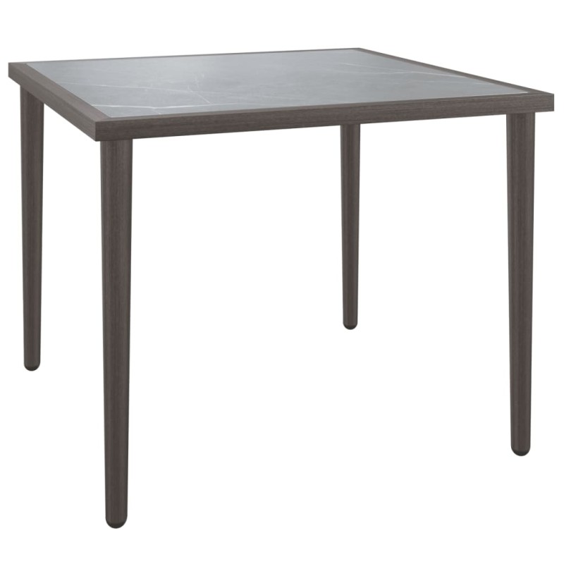 vidaXL Τραπέζι Κήπου Γκρι 48x48x37 εκ. Ατσάλινο