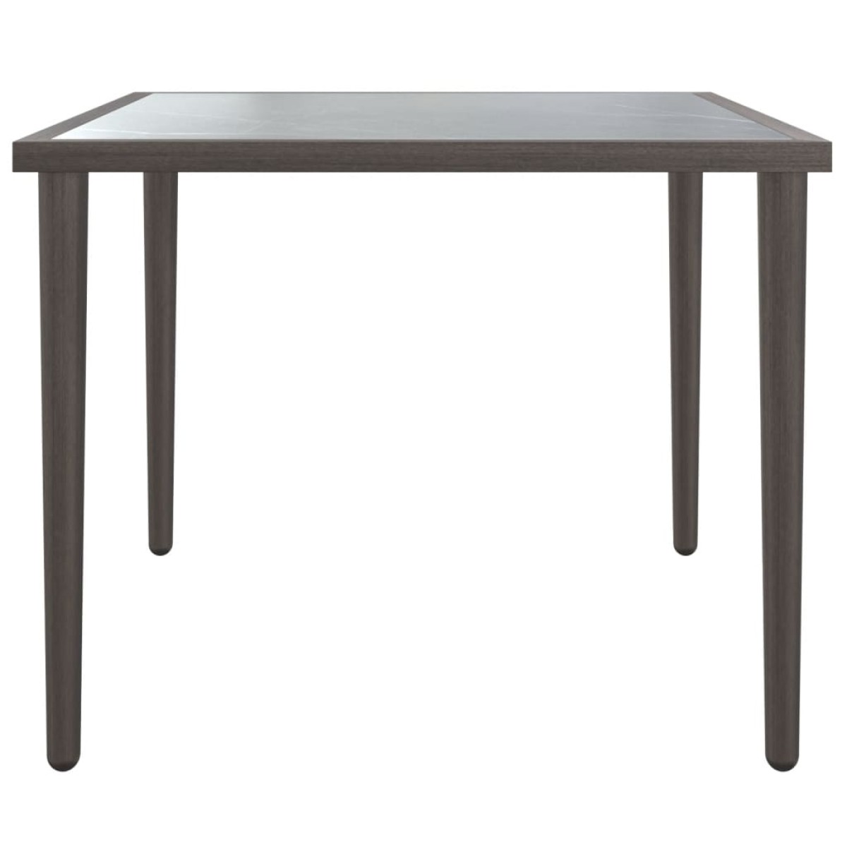 vidaXL Τραπέζι Κήπου Γκρι 48x48x37 εκ. Ατσάλινο