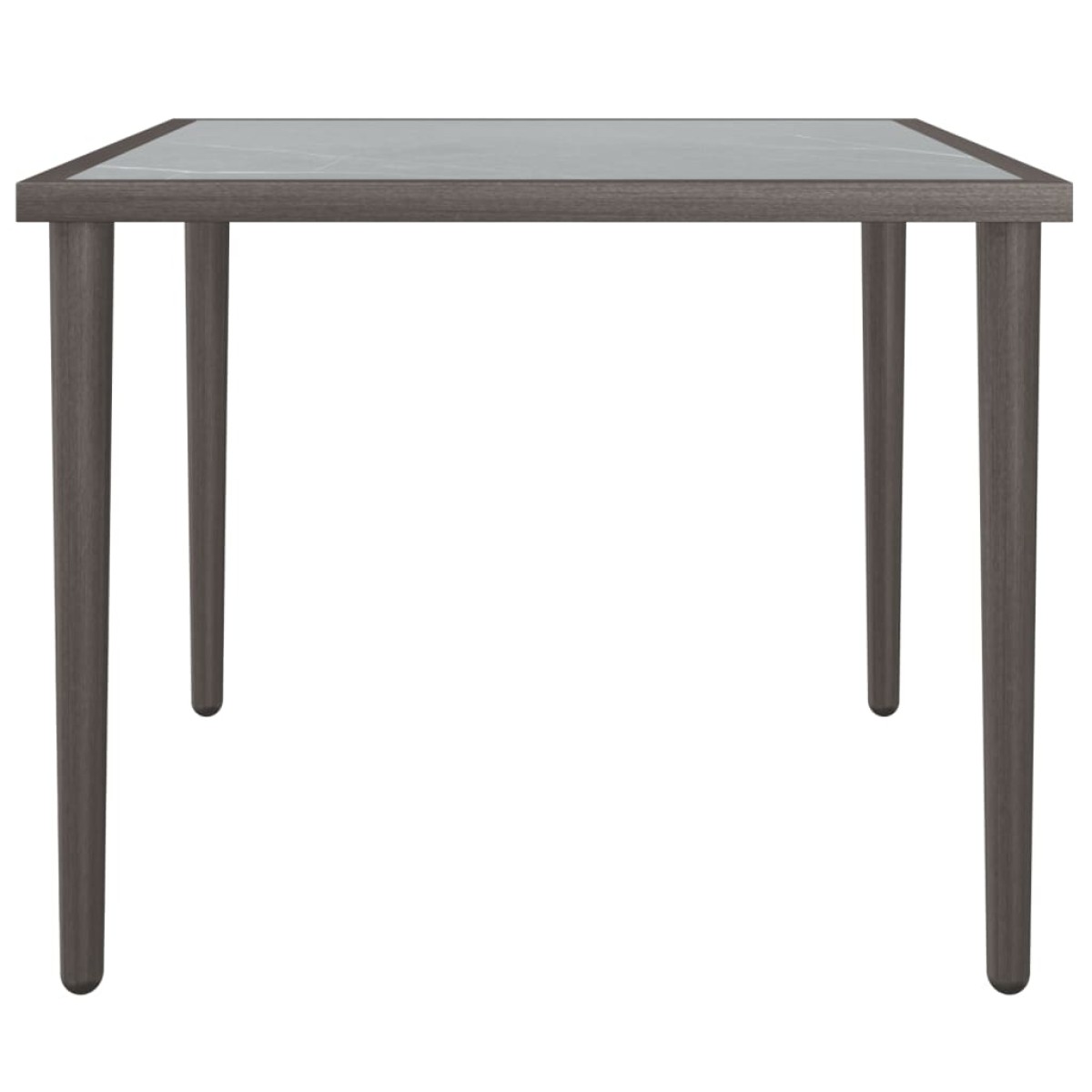 vidaXL Τραπέζι Κήπου Γκρι 48x48x37 εκ. Ατσάλινο