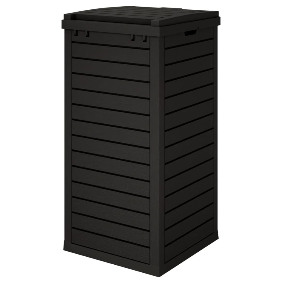vidaXL Κάδος Απορριμμάτων Εξ. Χώρου Μαύρος 41x41x86 εκ. Πολυπροπυλένιο