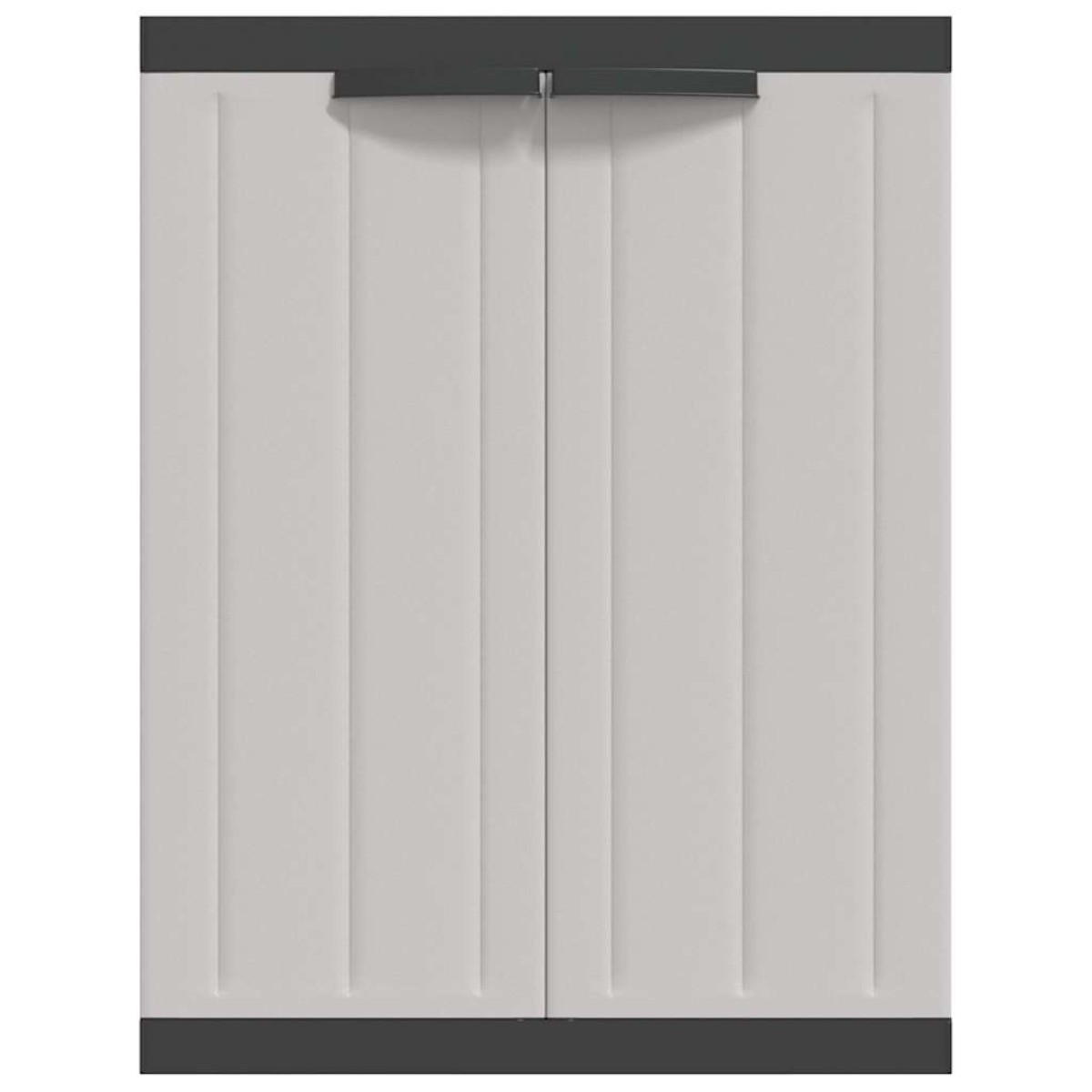 vidaXL Ντουλάπι Αποθ. Εξ. Χώρου Γκρι/Μαύρο 65x37x85 εκ. Πολυπροπυλένιο