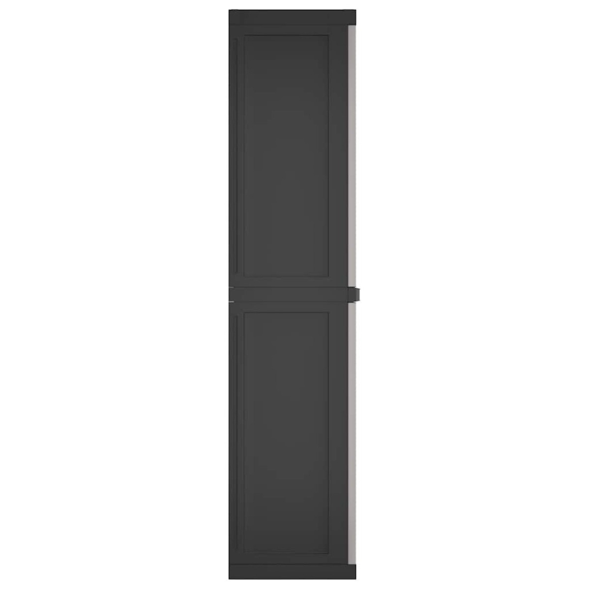 vidaXL Ντουλάπι Αποθ. Εξ. Χώρου Γκρι/Μαύρο 65x37x165εκ. Πολυπροπυλένιο