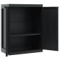 vidaXL Ντουλάπι Αποθ. Εξ. Χώρου Μαύρο 65x37x85 εκ. Πολυπροπυλένιο