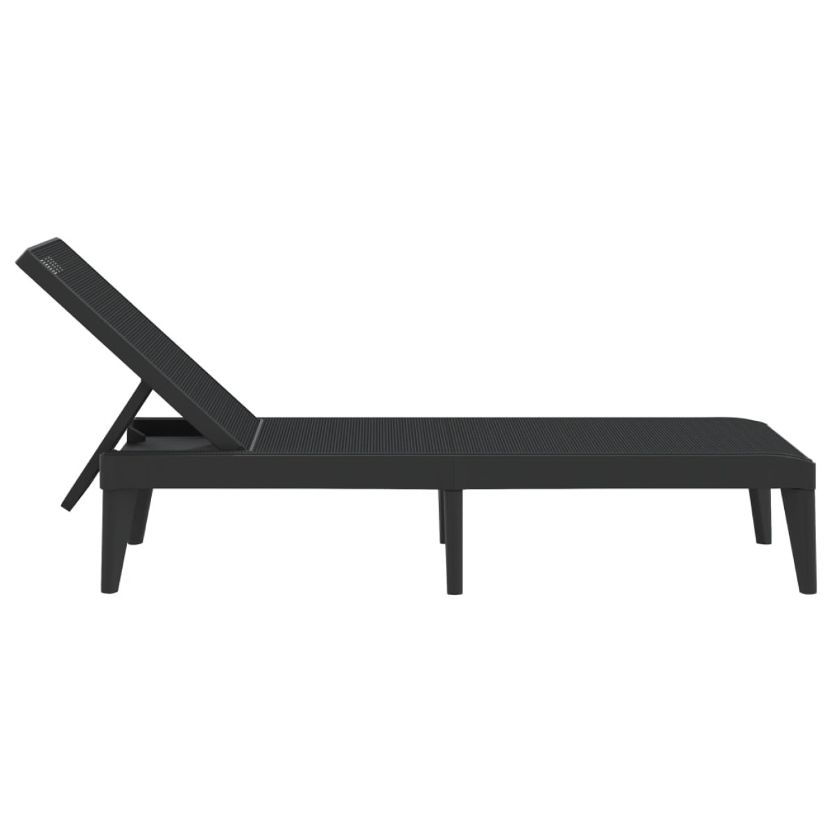 vidaXL Ξαπλώστρα Ανθρακί 186 x 60 x 29 από Πολυπροπυλένιο