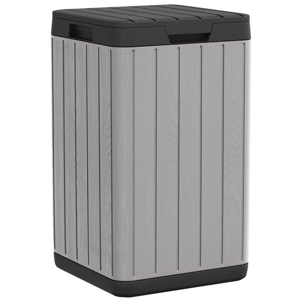 vidaXL Κάδος Απορριμμάτων Εξωτερ. Χώρου Γκρι 38x38x65 εκ. Πολυπρ/λένιο