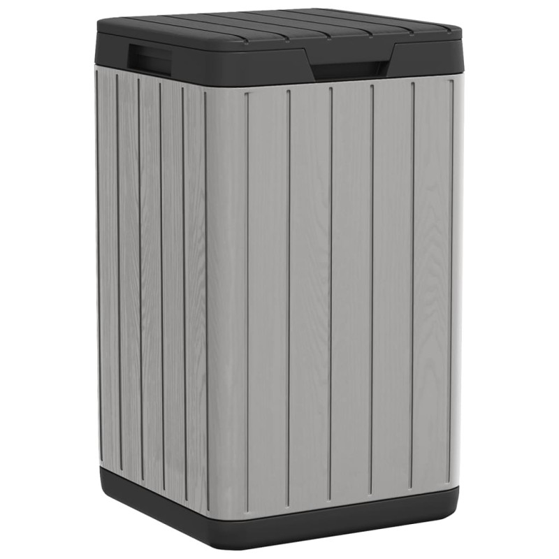 vidaXL Κάδος Απορριμμάτων Εξωτερ. Χώρου Γκρι 38x38x65 εκ. Πολυπρ/λένιο