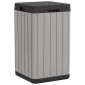 vidaXL Κάδος Απορριμμάτων Εξωτερ. Χώρου Γκρι 38x38x65 εκ. Πολυπρ/λένιο