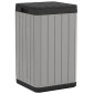 vidaXL Κάδος Απορριμμάτων Εξωτερ. Χώρου Γκρι 38x38x65 εκ. Πολυπρ/λένιο