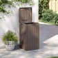 vidaXL Κάδος Απορριμμάτων Εξωτερ. Χώρου Καφέ 38x38x65 εκ. Πολυπρ/λένιο