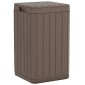 vidaXL Κάδος Απορριμμάτων Εξωτερ. Χώρου Καφέ 38x38x65 εκ. Πολυπρ/λένιο