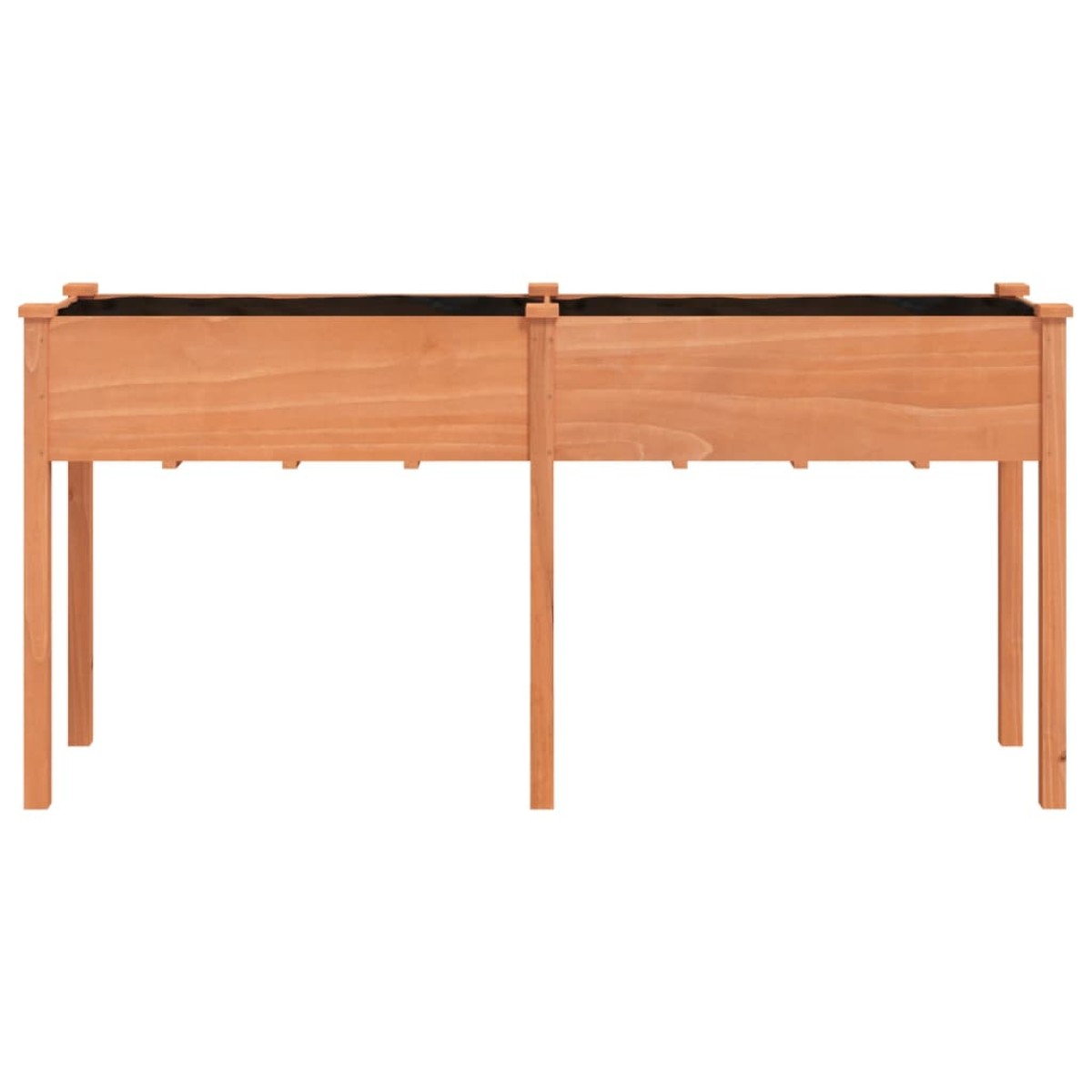 vidaXL Γλάστρα με Επένδυση Καφέ 161x45x76 εκ. από Μασίφ Ξύλο Ελάτης