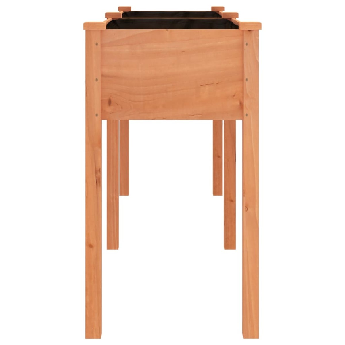 vidaXL Γλάστρα με Επένδυση Καφέ 161x45x76 εκ. από Μασίφ Ξύλο Ελάτης