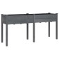 vidaXL Γλάστρα με Επένδυση Γκρι 161x45x76 εκ. από Μασίφ Ξύλο Ελάτης