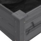 vidaXL Γλάστρα με Επένδυση Γκρι 161x45x76 εκ. από Μασίφ Ξύλο Ελάτης