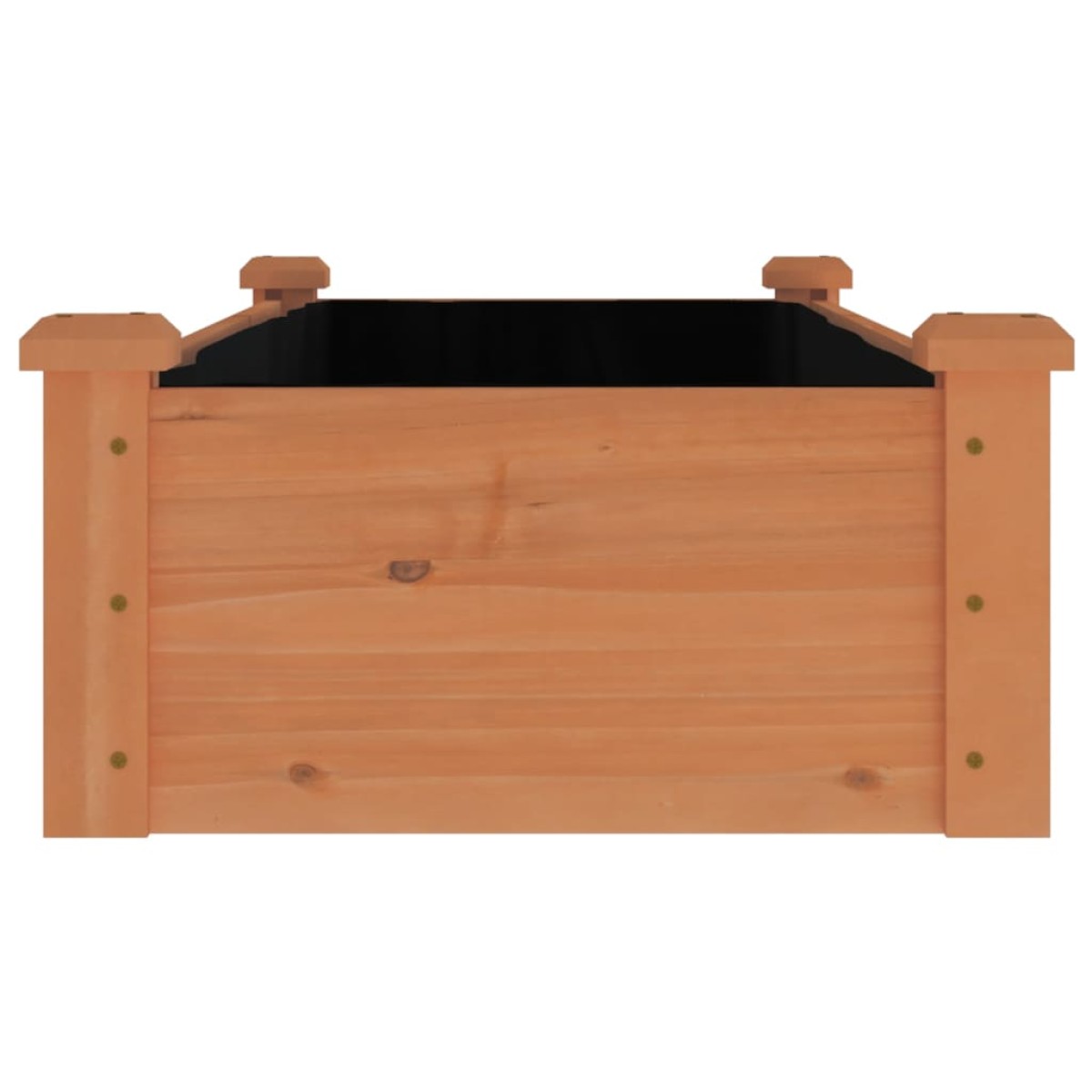vidaXL Ζαρντινιέρα Υπερυψ. με Επένδυση Καφέ 120x45x25 εκ. Μασίφ Ελάτη