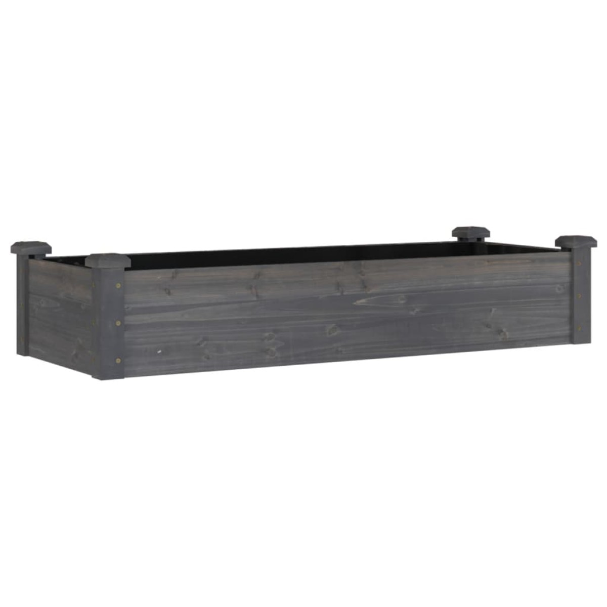 vidaXL Ζαρντινιέρα Υπερυψ. με Επένδυση Γκρι 120x45x25 εκ. Μασίφ Ελάτη