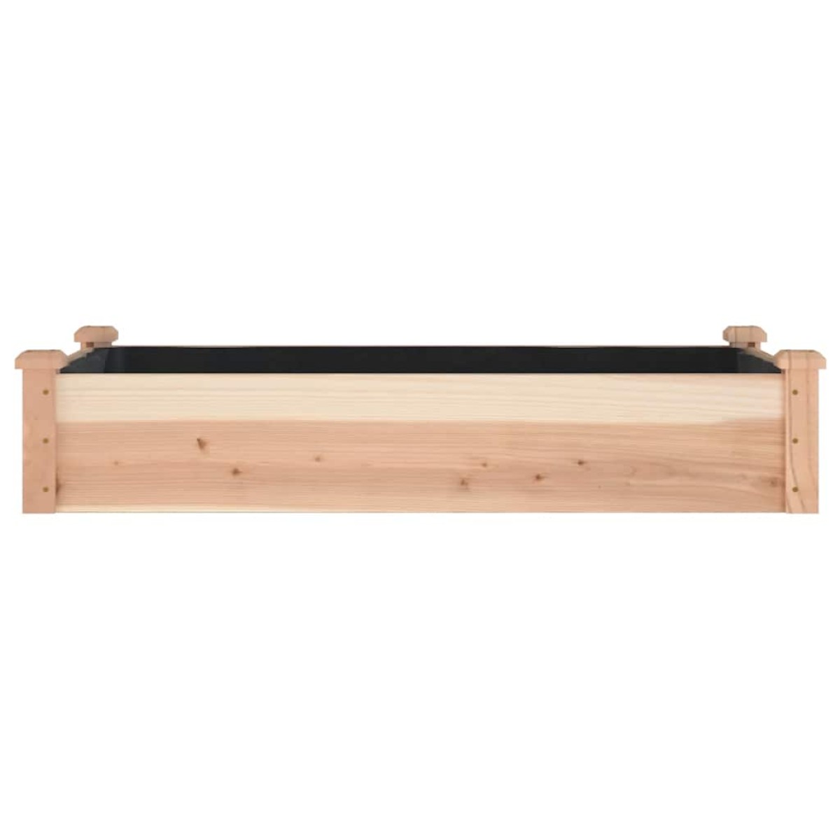 vidaXL Ζαρντινιέρα Υπερυψ. με Επένδυση 120x60x25 εκ. Μασίφ Ξύλο Ελάτης