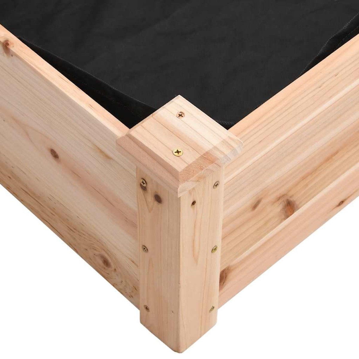 vidaXL Ζαρντινιέρα Υπερυψ. με Επένδυση 120x60x25 εκ. Μασίφ Ξύλο Ελάτης