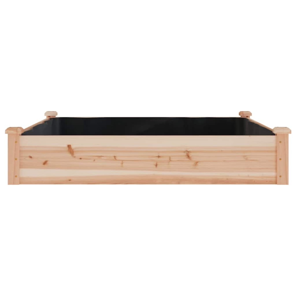 vidaXL Ζαρντινιέρα Υπερυψ. με Επένδυση 120x120x25εκ. Μασίφ Ξύλο Ελάτης