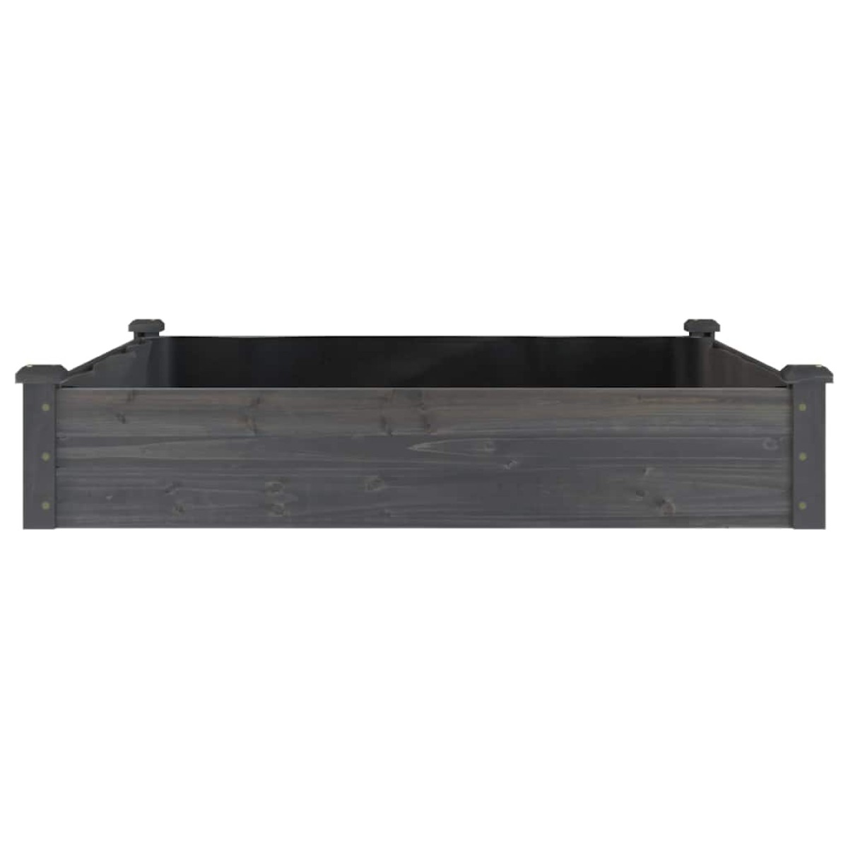 vidaXL Ζαρντινιέρα Υπερυψ. με Επένδυση Γκρι 120x120x25 εκ. Μασίφ Ελάτη